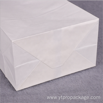 White kraft paper for takeaway food delivery bag